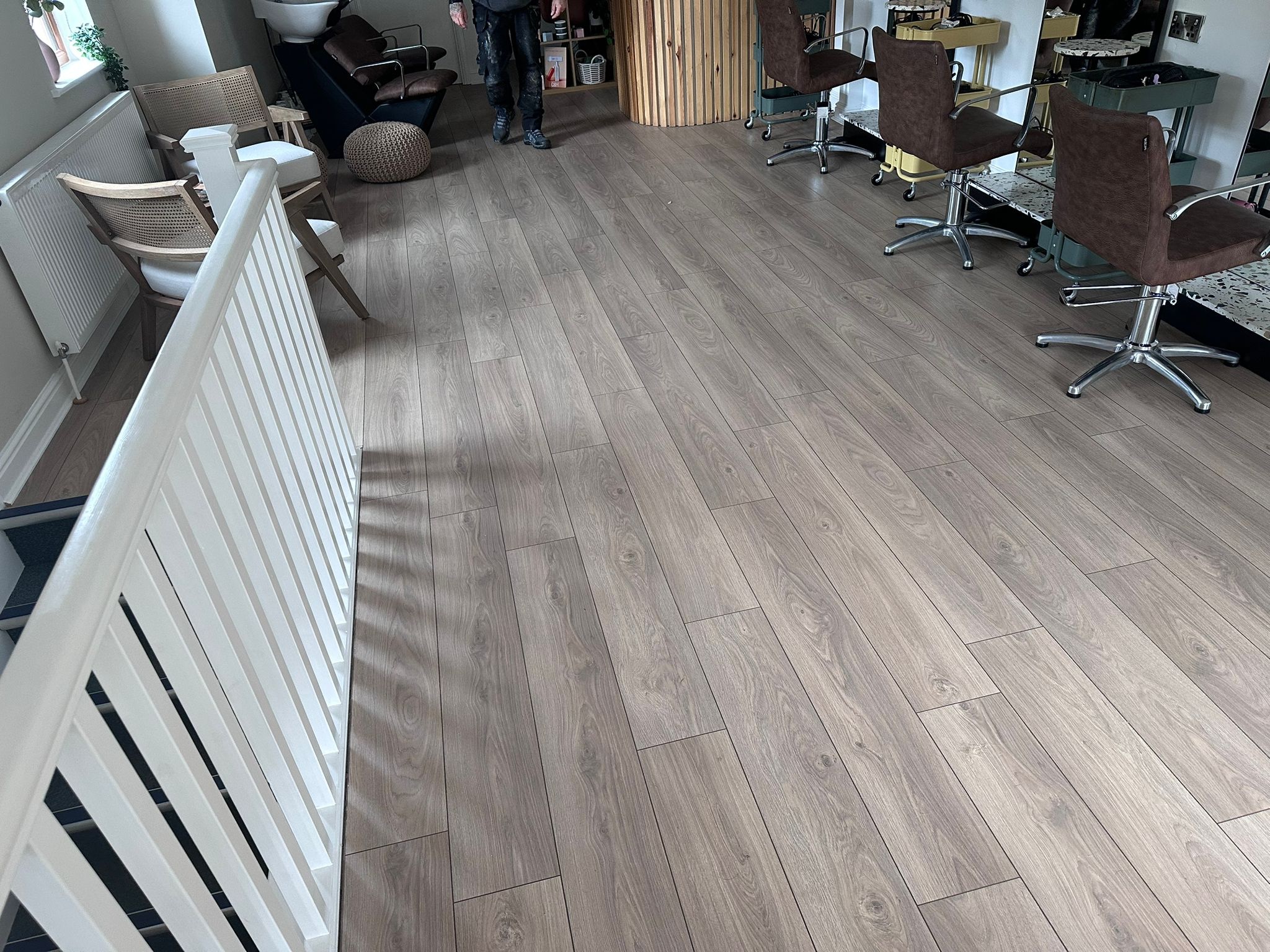 New Laminate Flooring Installed at Kelly Hughes Hair & Beauty in Whalley, Ribble Valley